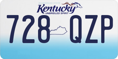 KY license plate 728QZP
