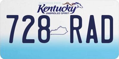KY license plate 728RAD