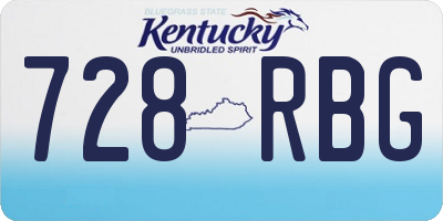 KY license plate 728RBG