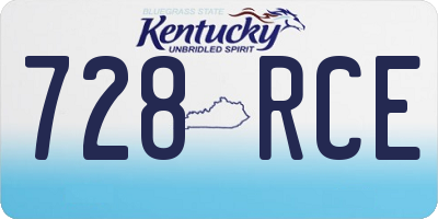 KY license plate 728RCE