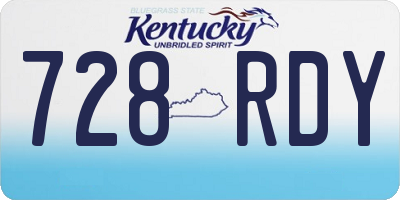 KY license plate 728RDY