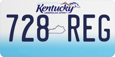 KY license plate 728REG