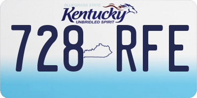 KY license plate 728RFE
