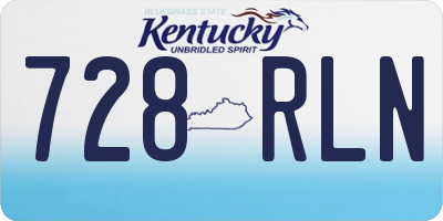 KY license plate 728RLN