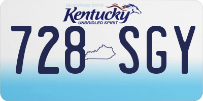 KY license plate 728SGY