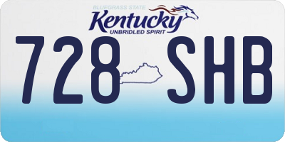 KY license plate 728SHB