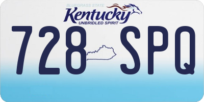 KY license plate 728SPQ