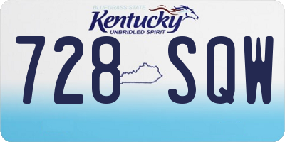 KY license plate 728SQW