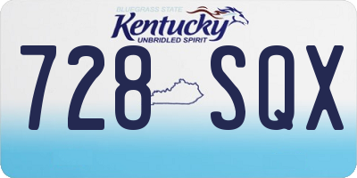 KY license plate 728SQX