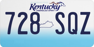 KY license plate 728SQZ