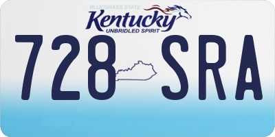 KY license plate 728SRA