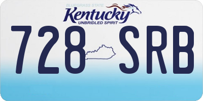 KY license plate 728SRB