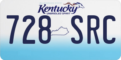 KY license plate 728SRC