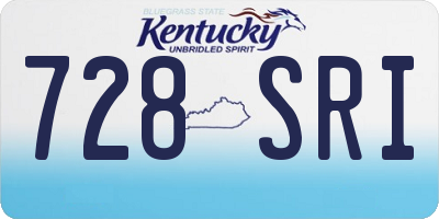 KY license plate 728SRI