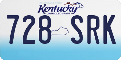 KY license plate 728SRK