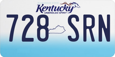 KY license plate 728SRN