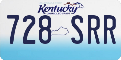KY license plate 728SRR