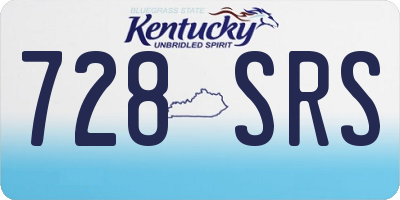 KY license plate 728SRS