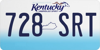 KY license plate 728SRT