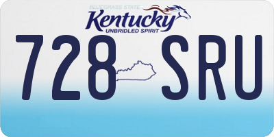 KY license plate 728SRU