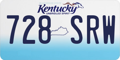 KY license plate 728SRW