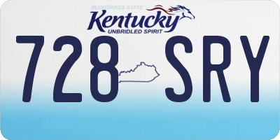 KY license plate 728SRY