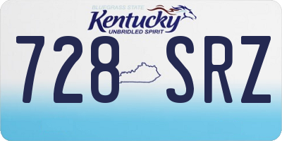 KY license plate 728SRZ