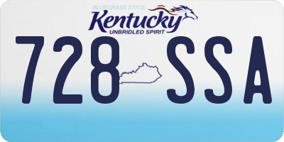 KY license plate 728SSA