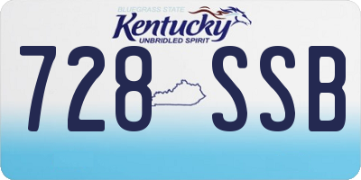 KY license plate 728SSB