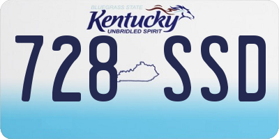 KY license plate 728SSD