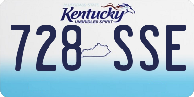 KY license plate 728SSE