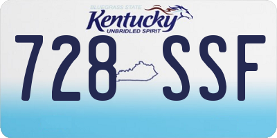 KY license plate 728SSF