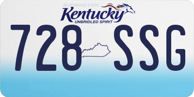 KY license plate 728SSG
