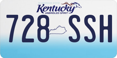KY license plate 728SSH