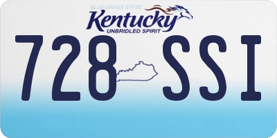 KY license plate 728SSI