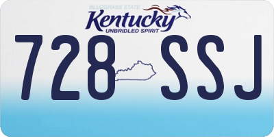 KY license plate 728SSJ