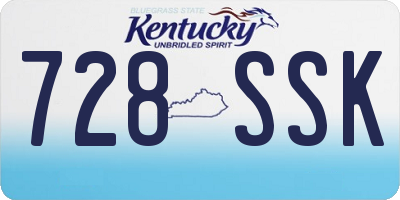 KY license plate 728SSK