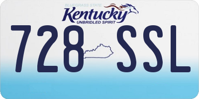 KY license plate 728SSL