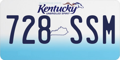 KY license plate 728SSM