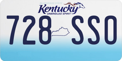 KY license plate 728SSO