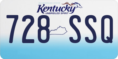 KY license plate 728SSQ