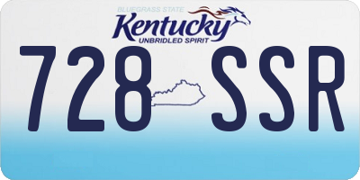 KY license plate 728SSR