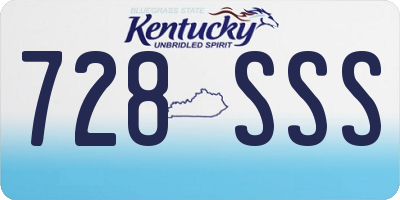KY license plate 728SSS