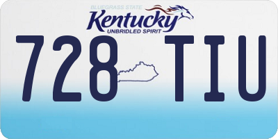 KY license plate 728TIU