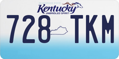 KY license plate 728TKM