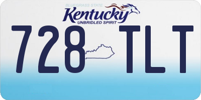 KY license plate 728TLT