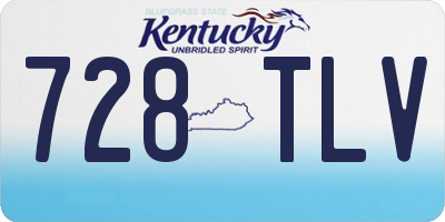 KY license plate 728TLV