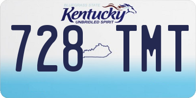 KY license plate 728TMT