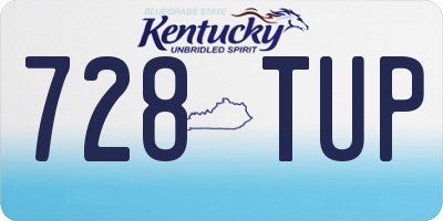 KY license plate 728TUP