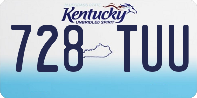 KY license plate 728TUU